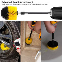 Power Drill Scrubbing Brush Carpet Tile Cleaning Scrubber Kit Floors Cleaner Nylon Bristles