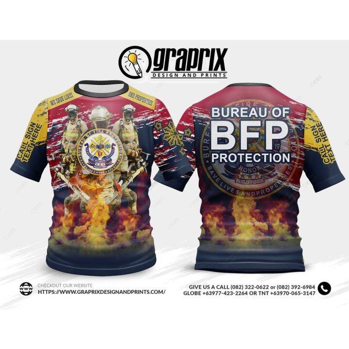 BFP on Fire CUSTOMIZE CALL SIGN Tshirt FULL SUBLIMATION | Lazada.co.th