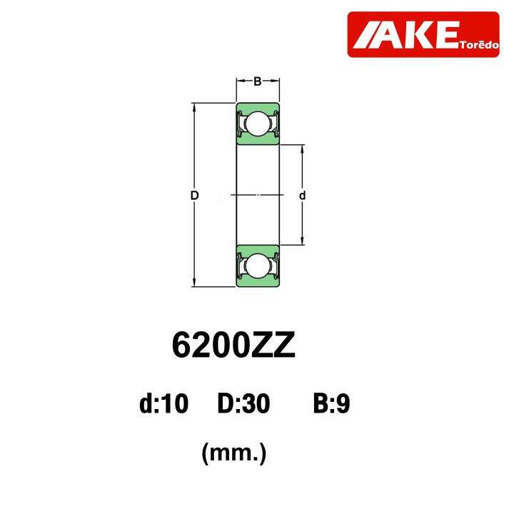 ตลับลูกปืนฝาเหล็ก-6200zz-10x30x9-6200zz-1-2-1-2-x30x9-6200-12zz-12x30x9-6200-15zz-15x30x9-16101zz-12x30x8-จำหน่ายโดย-ake