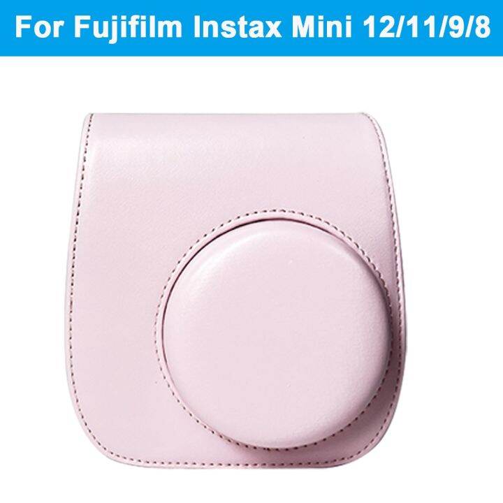 กระเป๋าเคสใส่กล้องหนัง-pu-สำหรับ-fujifilm-instax-mini-12-11-9-8กล้องย้อนยุคฝาครอบป้องกันกระเป๋ากันรอย