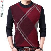 2021 Casual Thick Warm Winter Striped Knitted Pull Sweater Men Wear Jersey Dress Pullover Knit Mens Sweaters Male Fashions 02116