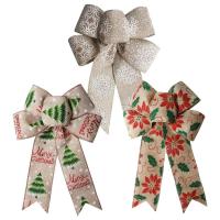 Christmas Bows for Wreaths Decorative Wreath Bow with Snowflakes Wreath Bow with Snowflakes Rustic Burlap Bow for Christmas Tree &amp; Home Decor show