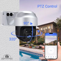 กล้อง IP camera  PTZ โซล่าเซลล์ สำหรับภายนอกบ้านอาคาร ไม่มีอินเตอร์เน็ตบ้านก็ใช้ได้ (ใส่ซิม 4G ได้)