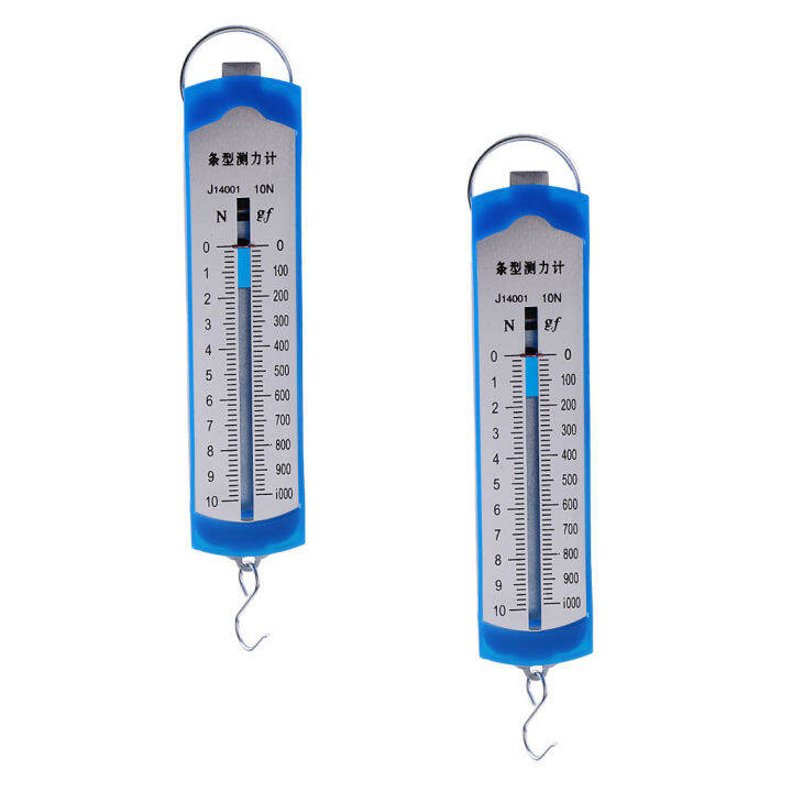 LazaraHome 2Pcs Force Newton Meter Dynamometer Spring Balance Physics