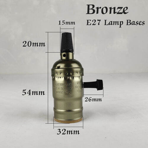 Retro Edison Lamp Base Aluminum Light Socket E27/e26 Lamp Head For