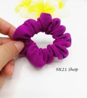 NK21 โดนัทรัดผม หนังยางรัดผม ไซส์มินิ Mini scrunchies ,Purple Scrunchies,Scrunchy,Hair accessories,Elastic hair tie