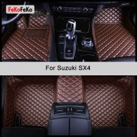 Fekofeko รถที่กำหนดเองเสื่อปูพื้นสำหรับ Suzuki SX4อุปกรณ์ตกแต่งรถยนต์พรมเช็ดเท้า