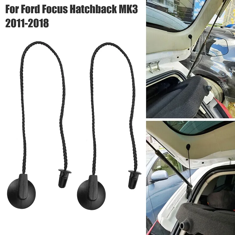 ❇✁♨ BM51A46538AA Black Rear Trunk Parcel Shelf Tray Load Inner Cover Lift  String Strap Clips for Ford Focus Hatchback MK3 2011-2018