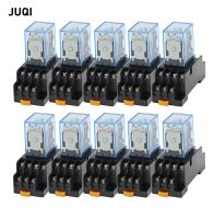 รีเลย์แม่เหล็กไฟฟ้าขนาดเล็ก My4nj 10ชุด,Dc 12V 24V 36V 48V 110V 220V 380V ขดลวด4nc ราง14พินรีเลย์ขนาดเล็ก