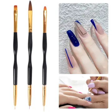 3Pcs French Stripe Nail Art Liner Brush Set Ultra-thin Line (7/9/11mm)  Drawing Pen UV Gel Painting Brushes Manicure Tools &*