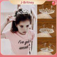 J-BRITNEY ยางรัดผมน่ารัก Royal Headband เจ้าสาวเครื่องประดับผมคริสตัลแต่งงาน Tiaras มงกุฎเจ้าหญิงและราชินี Rhinestone