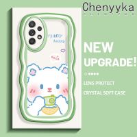 เคส Chenyyyka ปลอกสำหรับ Samsung Galaxy A52s 5G A52 4G A52 5G เคสลองเก็บความสุขลวดลายครีมขอบนุ่มเคสมือถือกันกระแทกแบบใสสร้างสรรค์โปร่งใสลายกล้องถ่ายรูปเรียบง่ายฝาครอบป้องกันอ่อนโยน