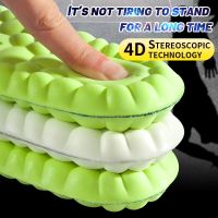 ☸☬❏ 4D Latex Sport Insoles Super Soft High Elasticity Shoe Pads Anti-pain Deodorant Cushion Arch Support Running Insoles Foot Insole