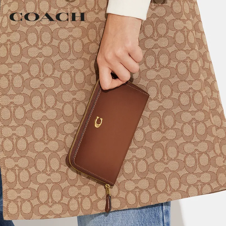 coach-กระเป๋าสตางค์ผู้หญิงรุ่น-medium-zip-around-wallet-สีน้ำตาล-ch806-b4l4a