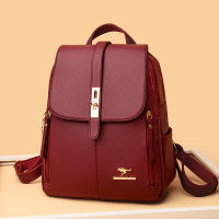 High Quality Leather Backpack Women Large Capacity Backpack Purses Female Vintage Bag School Bags Travel Bagpack Ladies Bookbag