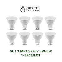 [HOT QQZIWWUJJWG 104] GU10 MR16 LED Spotlight GU10 GU5.3 MR16 AC220V หลอดไฟ LED 3W 8W ประสิทธิภาพแสงสูงเปลี่ยนลง50W 100W หลอดฮาโลเจน