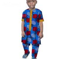 [COD] 1 Drop Shipping African Boys Cotton Waxed T-shirt Trousers Set