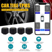 Jpk【พร้อมส่ง】เครื่องวัดความดันลมยางแรงดันยาง4ชิ้นบลูทูธ TPMS เซ็นเซอร์ภายนอกเซ็นเซอร์ความดันและอุณหภูมิแบบเรียลไทม์สำหรับ Android/ios