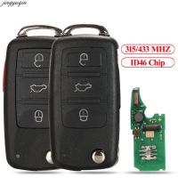 Fkam jingzwiin REMOTE keyless-Go Car Key 315433MHz ID46 PCF79427946สำหรับ VW Touareg PHA 34BTN พลิกสมาร์ทควบคุม FOB lamcii