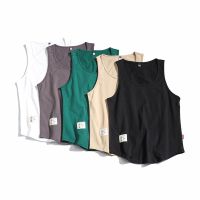 5XL Cotton Tank Top Summer Beach Tanktop Loose Men Oversize Fashion Summer Japanese Workout fashion O-neck Sleeveless Shirt Vest