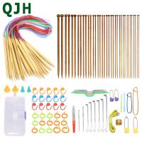 111PCS/100PCS/Set Circular Knitting Needles Set DIY Double Cusp Crochet Hooks Set Soft Tube 100% Bamboo Circular Sewing Needles