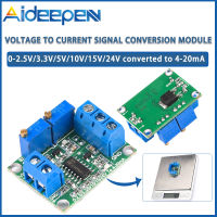 Aideepen ตัวแปลงแรงดันไฟฟ้ากระแสไฟฟ้า,โมดูลแปลงสัญญาณ0-2.5V/3.3V/5V/10V/15V/24V แปลง4-20mA