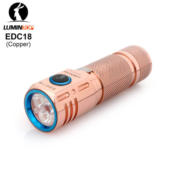 Lumintop EDC18 copper EDC flashlight Side switch Anduril UI 2800Lumens