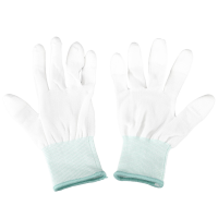 2 Pair Esd Pc Computer Working Anti-Skid Anti Skid Anti-Static White Gloves New