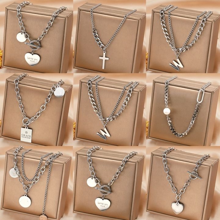 necklace-titanium-double-layer-titanium-steel-clavicle-chain-titanium-steel-aliexpress