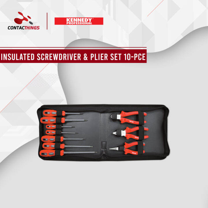 KENNEDY Insulated Screwdriver & Plier Set 10Pce Lazada