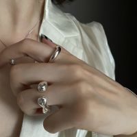 [COD] South Koreas Dongdaemun 925 silver ring female stacked wearing special-shaped fashion personality ins cold style all-match opening