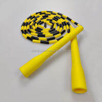 JY Hot Selling Pvc Long Handle Custom Beaded Kids Colorful Heavy Speed Adjustable Skipping Jump Rope