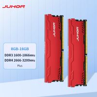 JUHOR Ddr4หน่วยความจำ8GB 16GB 3200Mhz 2666Mhz 3000Mhz DDR3 8GB 1600Mhz หน่วยความจำสำหรับเดสก์ท็อปพร้อมฮีทซิงค์1866Mhz DIMM