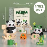 Creative Kawaii Panda Mini Building Blocks City Construction Kit Animal Model Assembly Micro Diamond Bricks Toy for Kid Gift
