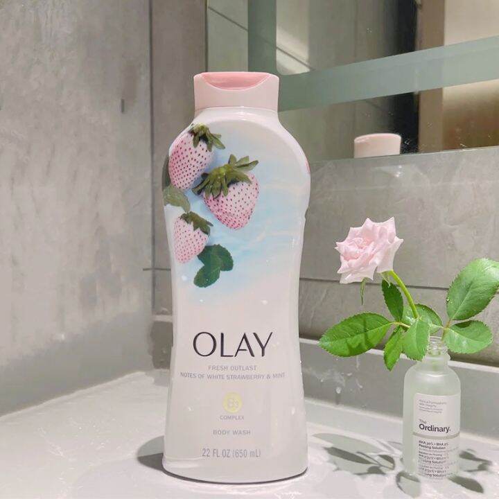 Magnolia Oil Olay Niacinamide Shower Gel White Strawberry Mint Whitening Brightening