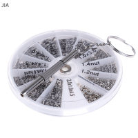 JIA 600pcs Tiny SCREWS NUT + ไขควงนาฬิกาแว่นตาแว่นตาซ่อมชุดเครื่องมือใหม่