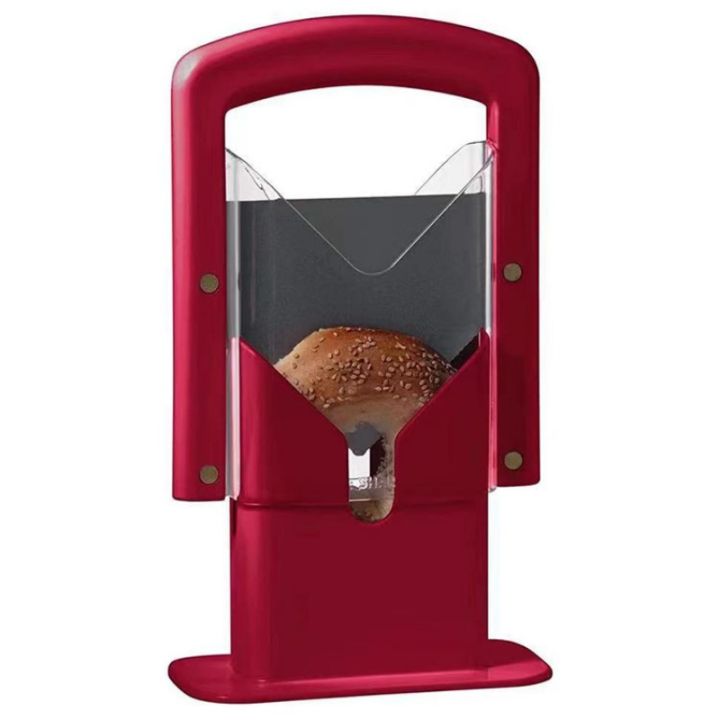 netcar-ที่ตัดขนมปังในครัวเรือนชั้นตัดขนมปังช่วยหั่นขนมปังเบเกิลเครื่องมือไกด์นำตัดพับได้