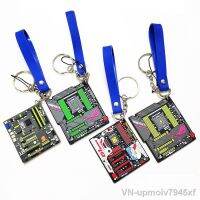 Creative Motherboard Circuit Board Keychain Silicone Cartoon Gift for Computer Geek and City Business Pendant