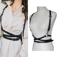 QianXing Shop Fashion Garters Faux Leather Women Harness Waist Belts Straps Suspenders