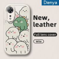 "เคส Dienya สำหรับ OPPO A78 A58 A58X A1X 5G เคสหลากสีน่ารักการ์ตูนไดโนเสาร์สีขาวและสีเขียวบางนุ่มหนังเคสมือถือกันกระแทกเคสกันกระแทกตัวเคสป้องกันการตกหล่น"