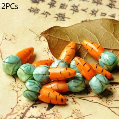 Traditional Chinese Ceramic Beads Jewelry Diy Accessories Hand-painted Carrot Porcelain Necklace Bracelet