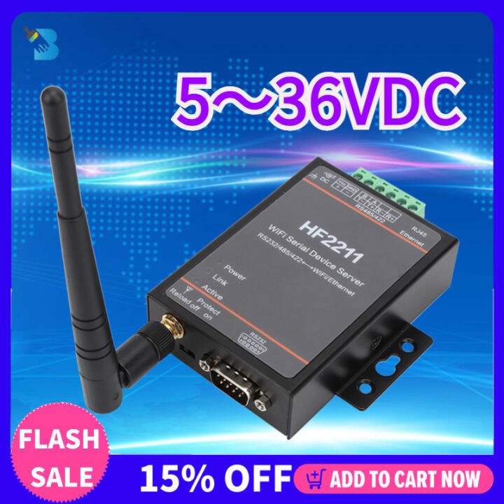 HF2211 WiFi Serial Server - RS232/485/422 To Ethernet DTU