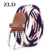 【LZ】 ZLD 60 Colors Female Casual Knitted Pin Buckle Men Belt Woven Canvas Elastic Expandable Braided Stretch Belts For Women Jeans