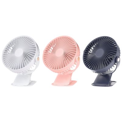 【YF】 Mini Desk Fan Clip-On Type USB Rechargeable for Student Dormitory Quiet