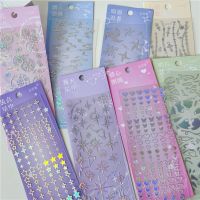 Korean Ins Sparkling Star Style Goo Card Sticker DIY Scrapbook Phone Case Diary Album Star Chaser Gift Decoration Stickers Labels