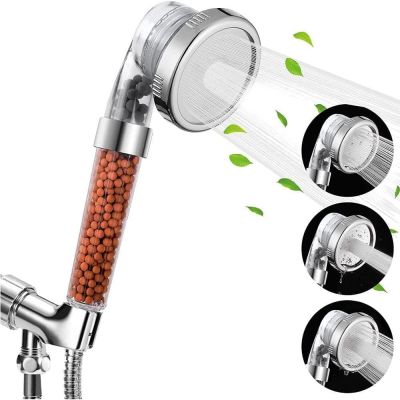 Bathroom 3 Modes Adjustable Shower Head Saving Water Mineral Stones Filter High Pressure Shower Head ABS Bathroom Accessories Showerheads