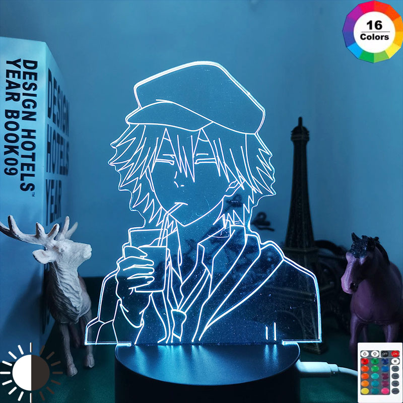 Bungo Stray Dogs Izaya Orihara Anime Figure LED Table Lamp 3D Decor Nightlight 