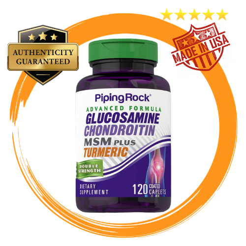 Piping Rock Glucosamine Chondroitin MSM Plus Turmeric Double Strength