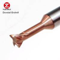 YUZETOOLS Carbide Dovetail Milling Cutter เครื่องมือ CNC 45 60 องศา 6 มม. 8 มม. 10 มม. เครื่องมือเครื่องจักรกลทังสเตนเหล็กสําหรับดอกเอ็นมิลล์โลหะ