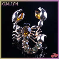 [KUNLIAN] yezemaoyi Zxc ส่องแสงคริสตัลผ้าพันคอเข็มกลัด rhinestone เข็มกลัดสัตว์แมงป่องเข็มกลัด Pin